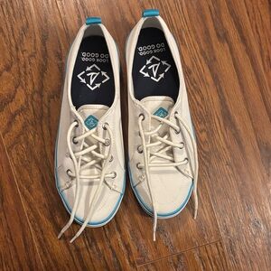 Women’s Sperry Crest Vibe White and Blue Casual Shoes